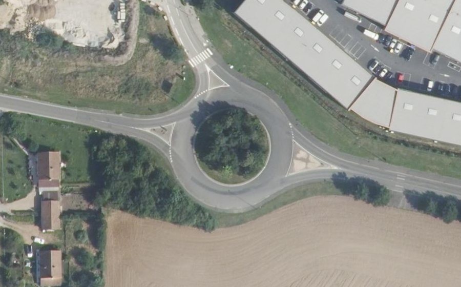Vue aérienne du Route du Bray
