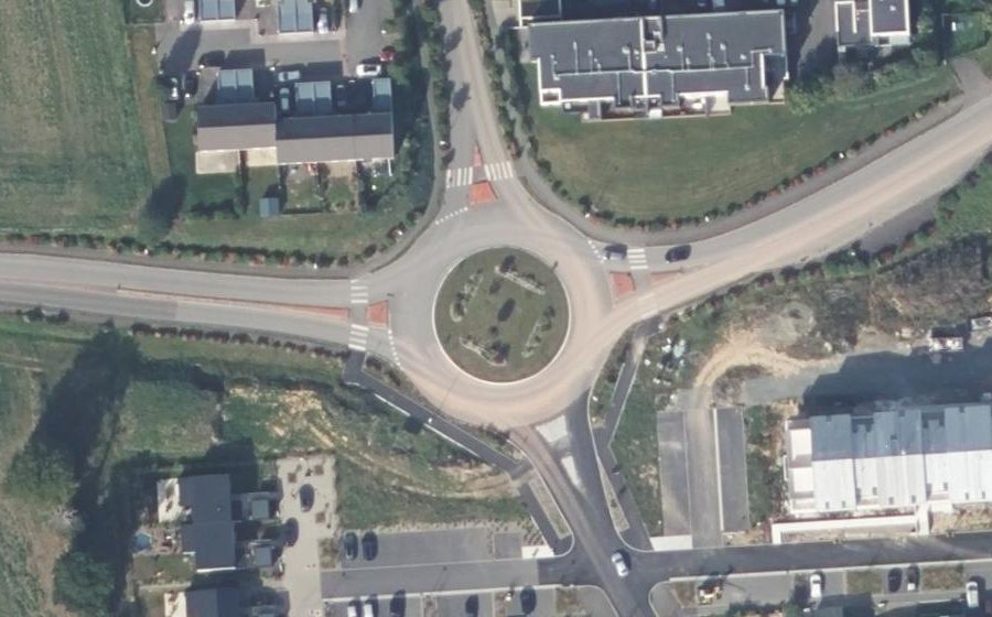 Vue aérienne du Rond-Point du Cheval Blanc