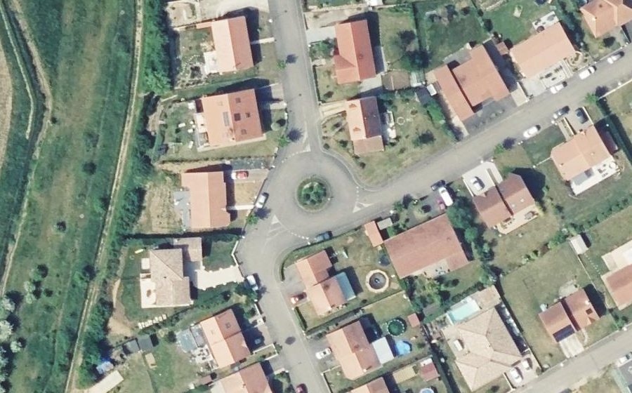 Vue aérienne du Rue Saint-Perlot