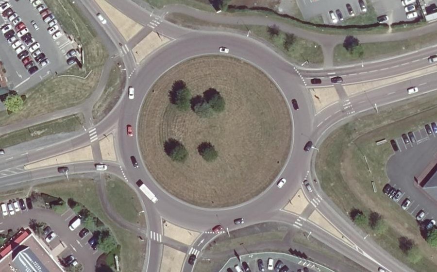 Vue aérienne du Rond-Point de l'Europe