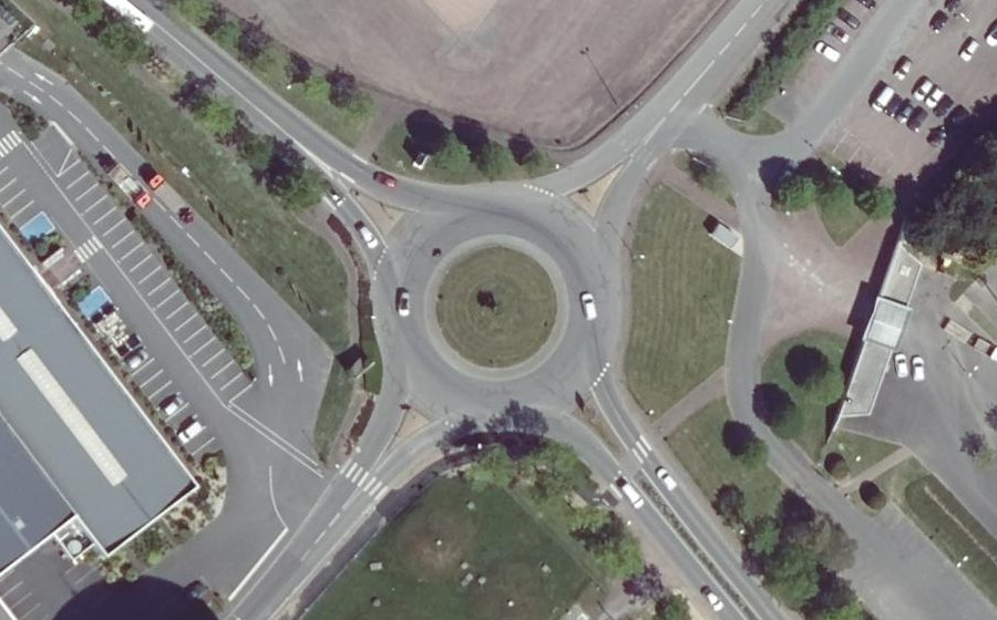 Vue aérienne du Rond-Point des Ronchettes