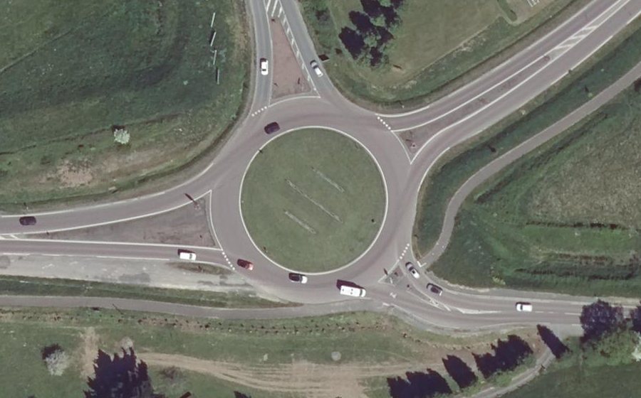 Vue aérienne du Rond-Point de Semilly