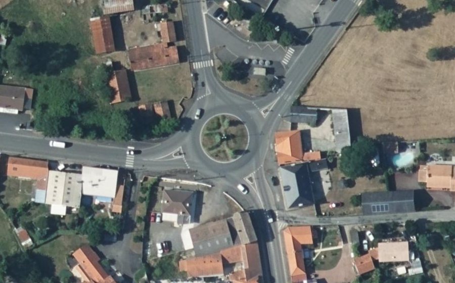 Vue aérienne du Rond-Point du Pissot