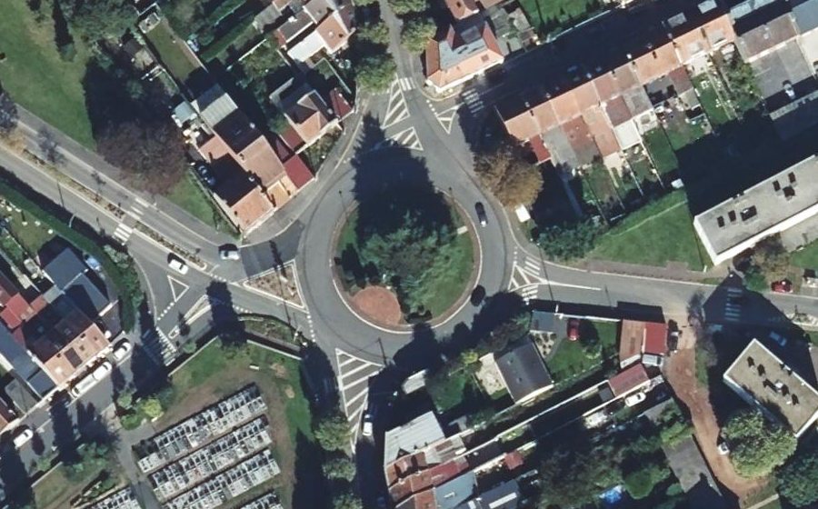 Vue aérienne du Rond-Point du Souvenir Français
