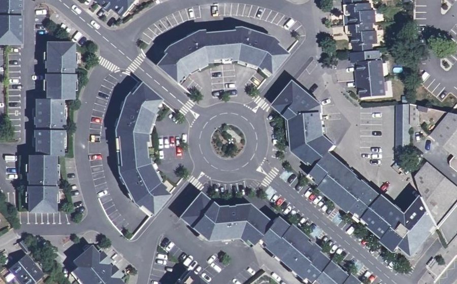Vue aérienne du Rond-Point Saint-Firmin