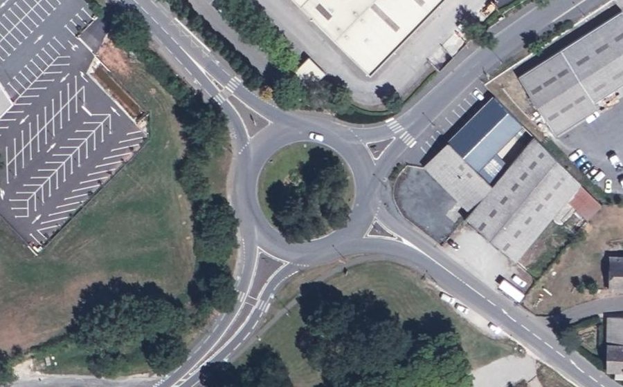 Vue aérienne du Giratoire de Cantaranne