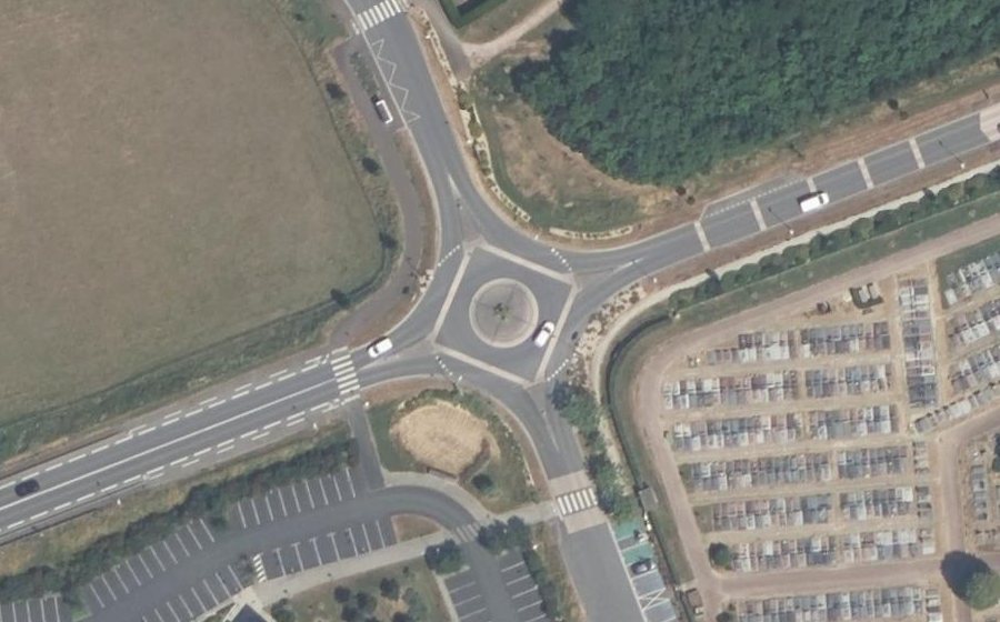 Vue aérienne du Route de Rouen