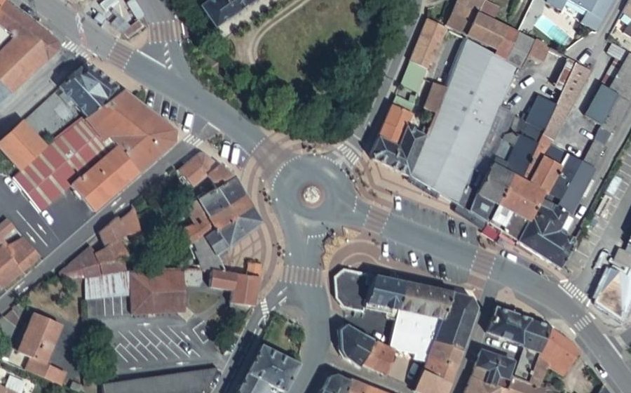 Vue aérienne du Place du Rond-Point