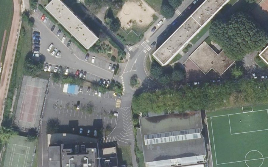 Vue aérienne du Rue de Verdun