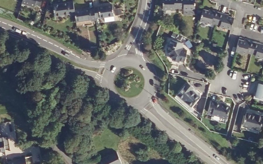 Vue aérienne du Rond-Point de Kervalguen
