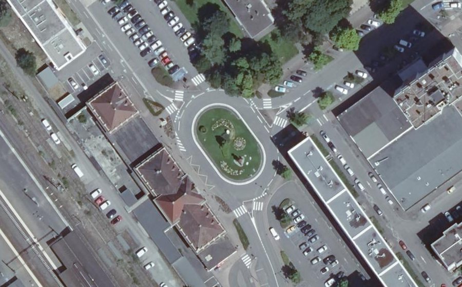 Vue aérienne du Place de la Gare