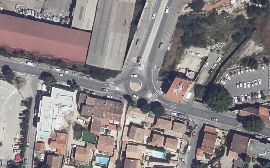 Vue aérienne du Rond-Point Dominique Corti