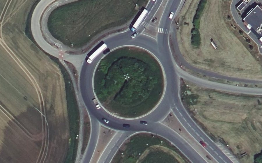 Vue aérienne du Giratoire d’Illies