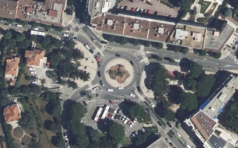 Vue aérienne du Place du Maréchal Juin