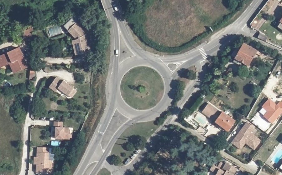 Vue aérienne du Rond-Point André Maginot