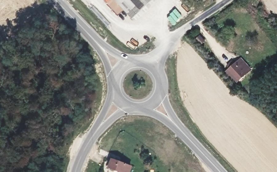 Vue aérienne du Rond-Point des 4 Chemins