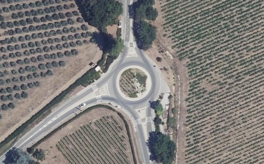 Vue aérienne du Rond-Point des Déportés
