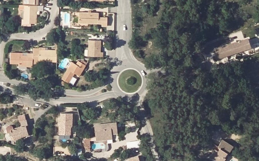 Vue aérienne du Rond-Point de la Croix du Goi