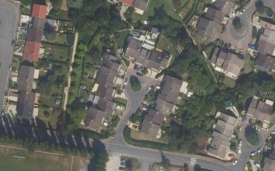 Vue aérienne du Hameau des Dentellières
