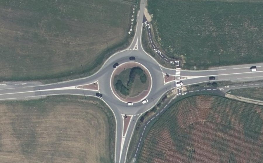 Vue aérienne du Rond-Point de Macruz