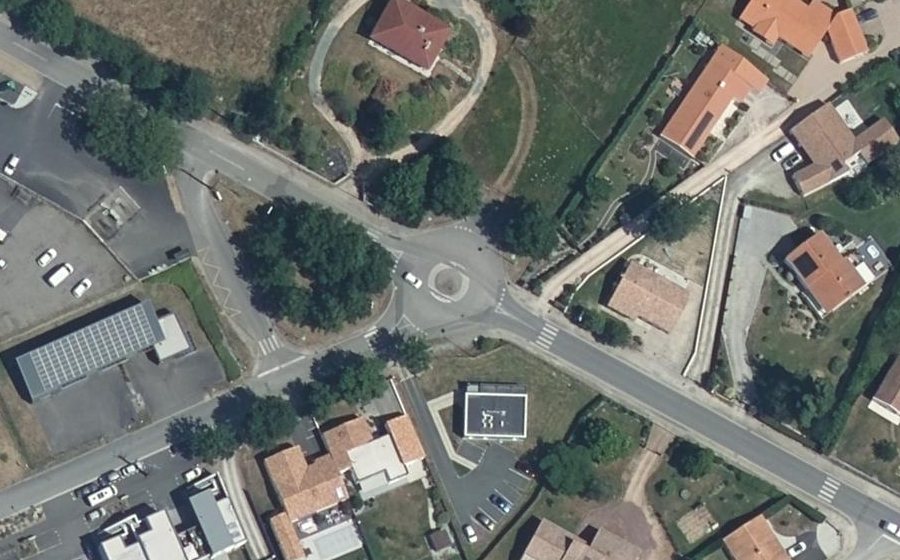 Vue aérienne du Rond-Point des Anciens Combattants d'Agrique