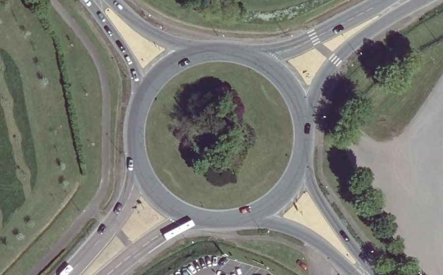 Vue aérienne du Rond-Point de Matignon
