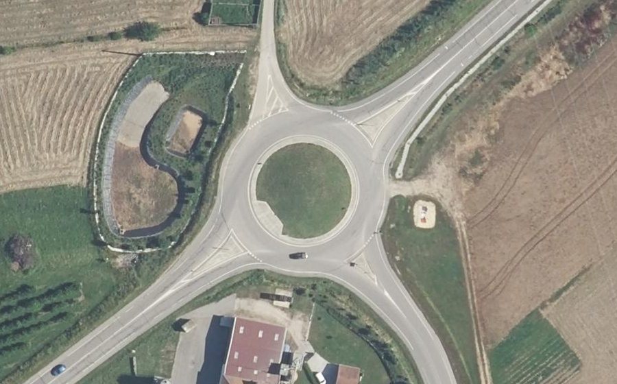 Vue aérienne du Route du Creux de la Thine