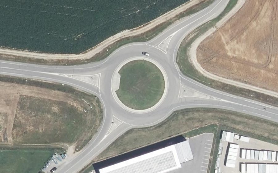 Vue aérienne du RD1