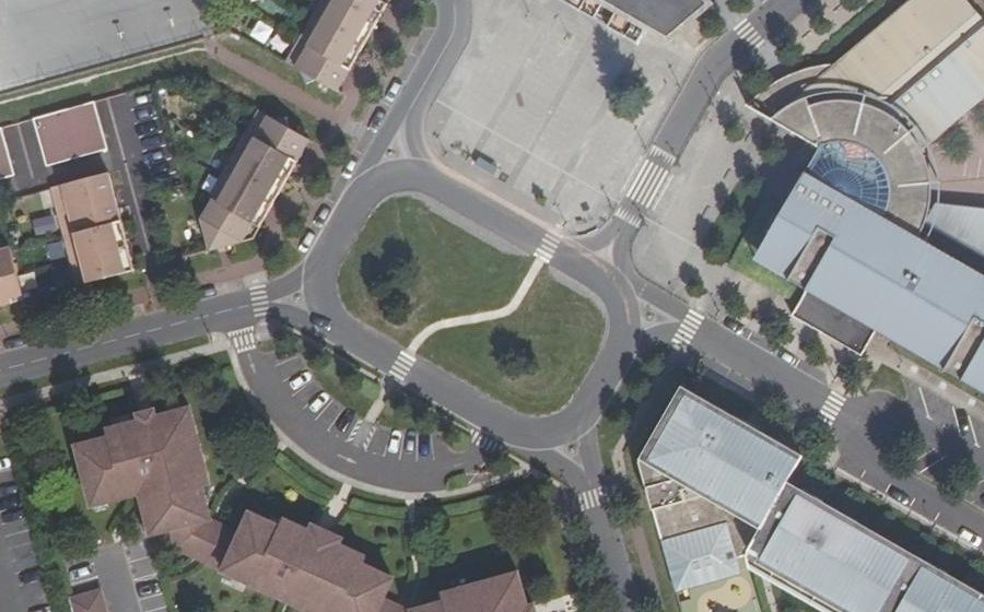 Vue aérienne du Place Marguerite Yourcenar