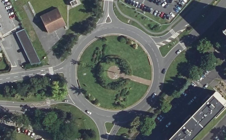 Vue aérienne du Carrefour de Raleigh