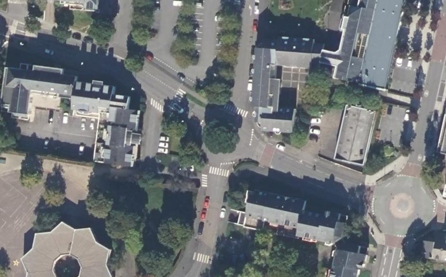 Vue aérienne du Rond-Point du Pré Auvé