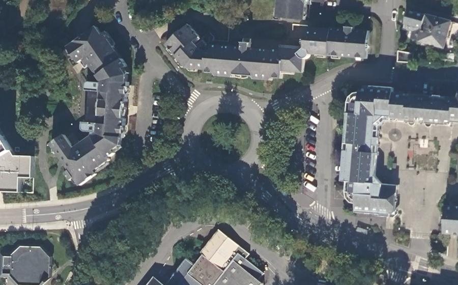 Vue aérienne du Rond-Point de la Chalotais