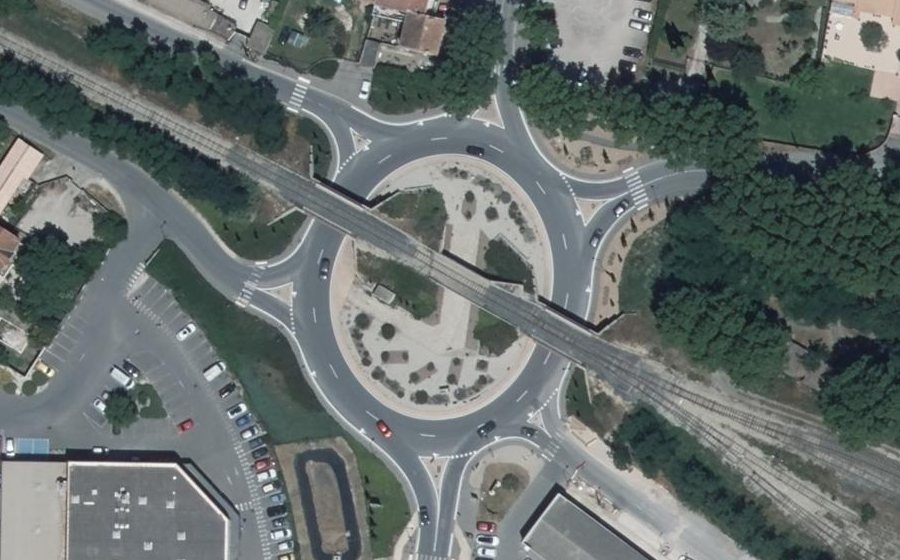 Vue aérienne du Rond-Point de la Gare