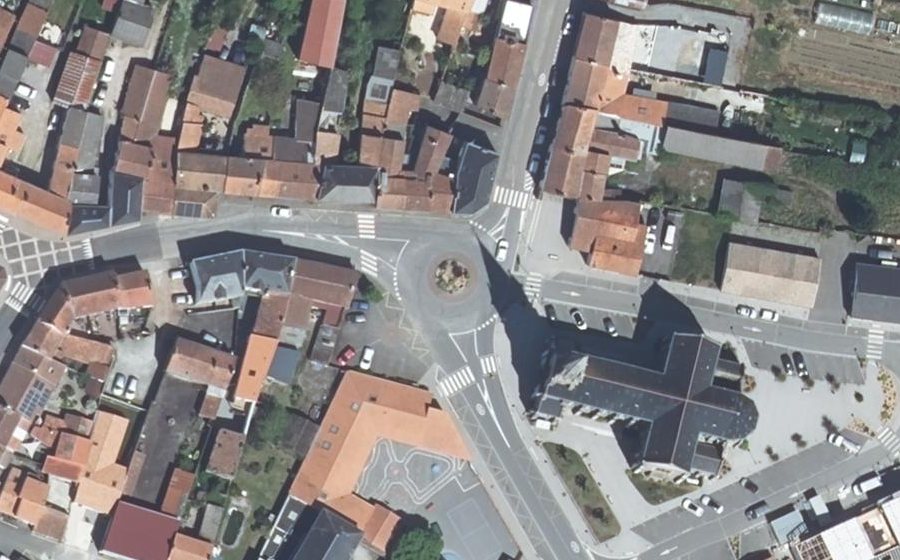 Vue aérienne du Place de l'Église