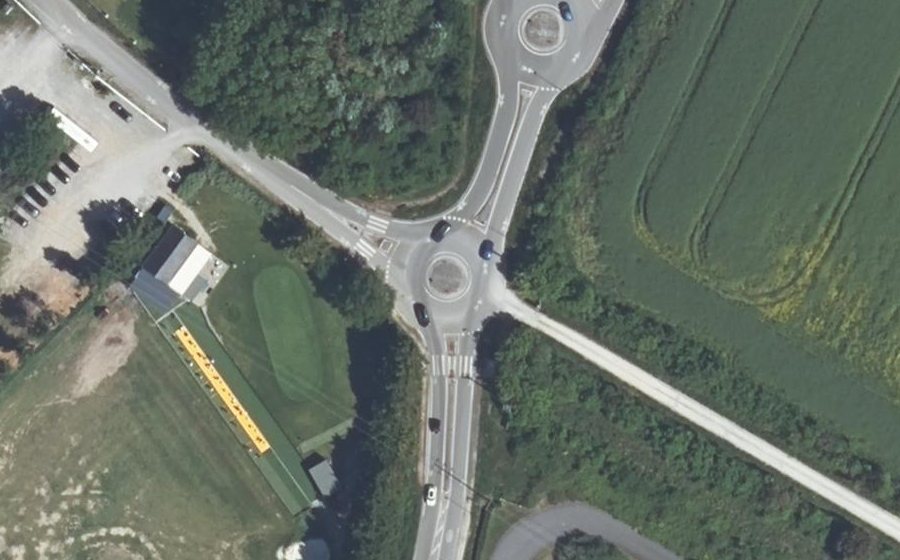 Vue aérienne du Giratoires du Général de Linarès