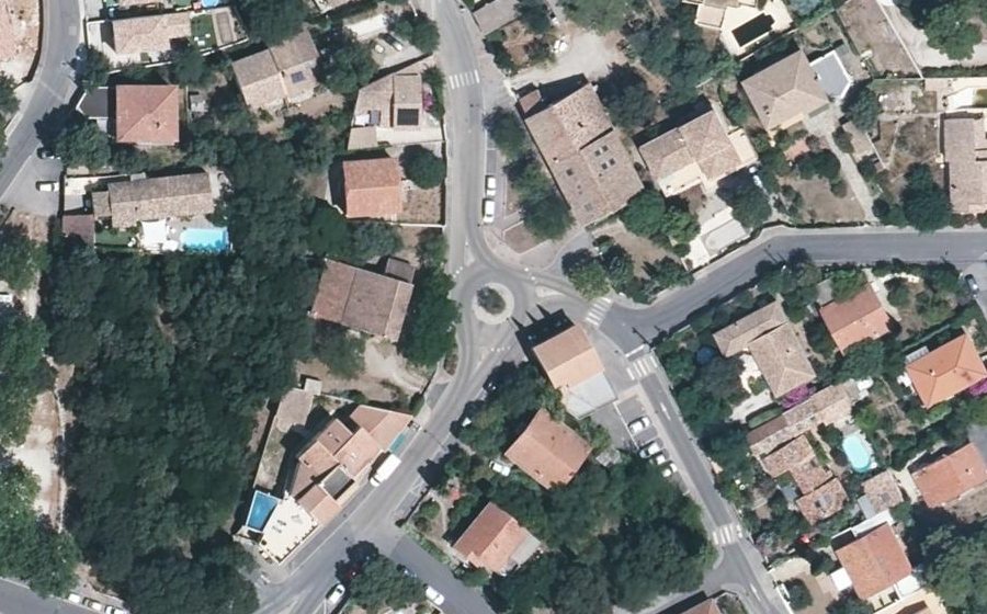 Vue aérienne du Square de la Poste