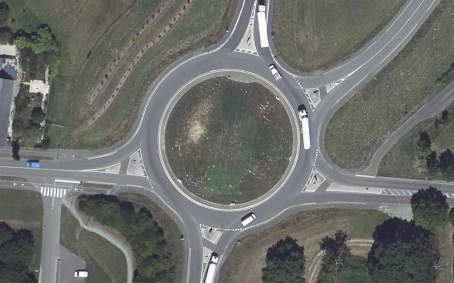 Vue aérienne du Giratoire de la Demi-lieue