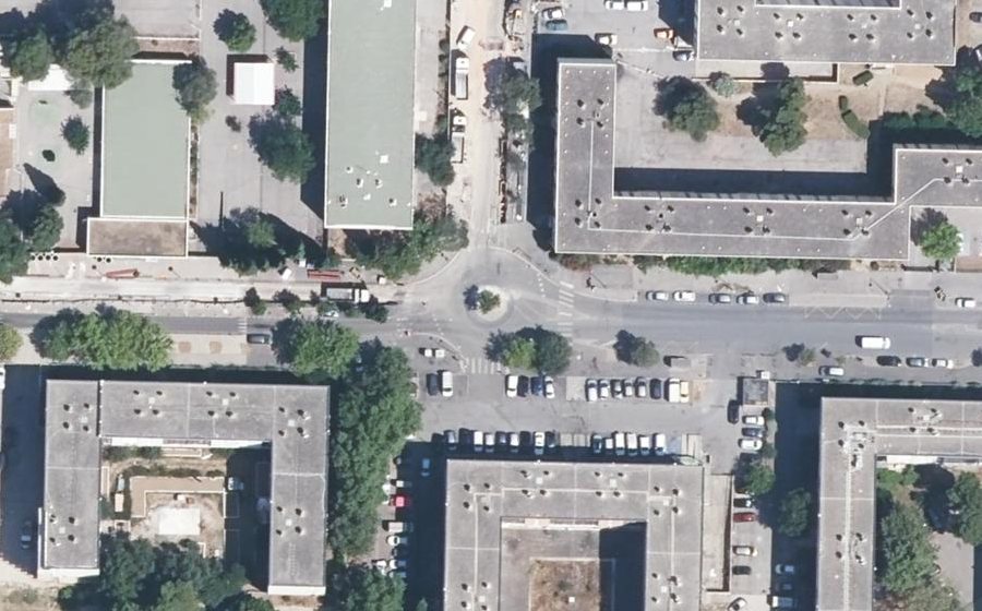 Vue aérienne du Rue d'Oxford