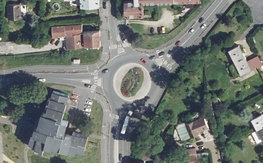 Vue aérienne du Avenue d'Auvelais