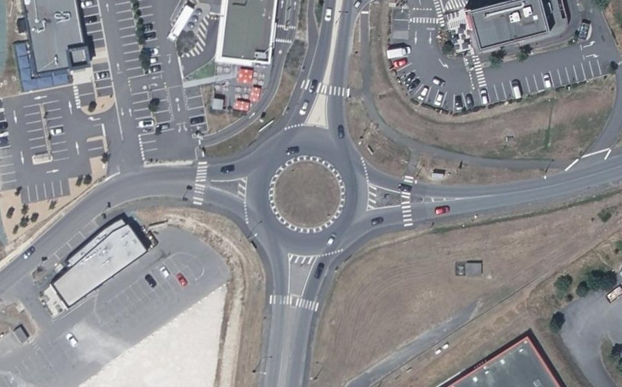 Vue aérienne du Rond-Point de Pont Cassé