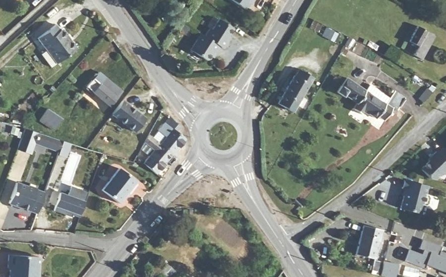 Vue aérienne du Giratoire des Quatres Routes