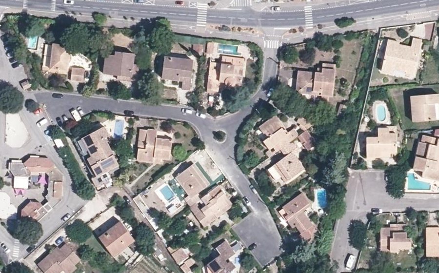 Vue aérienne du Rue des Cigales