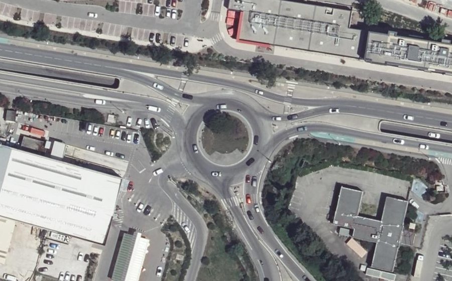 Vue aérienne du Rond-Point Marie Noël
