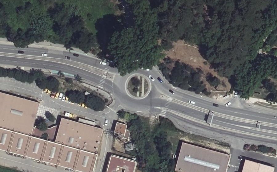 Vue aérienne du Rond-Point Marie-Madeleine Alberto