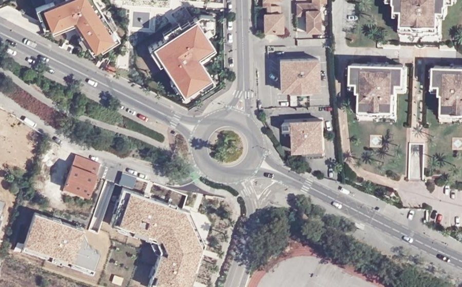 Vue aérienne du Rond-Point des Français d’Algérie 1830-1962