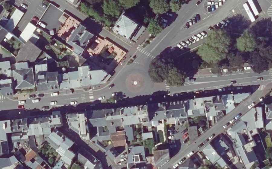 Vue aérienne du Rond-Point Geneviève Gambillon