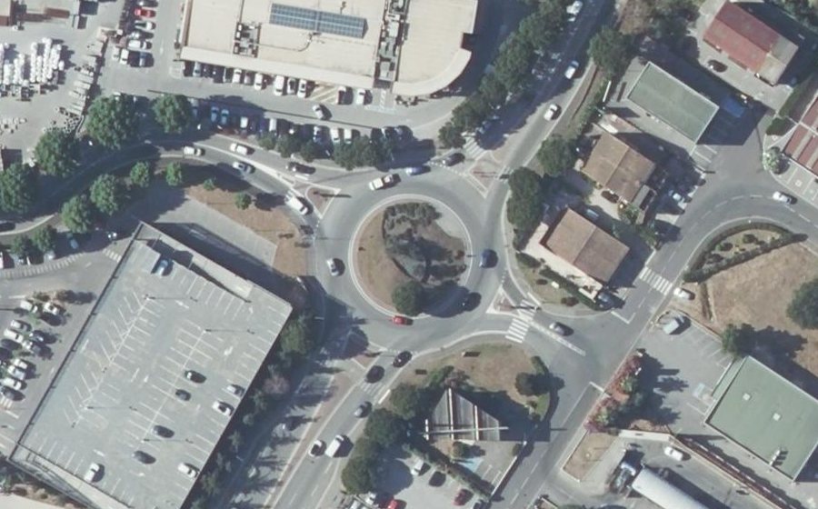 Vue aérienne du Rond-Point de la Palud