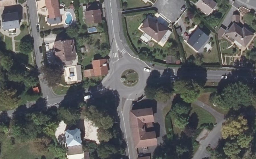 Vue aérienne du Rond-Point Rue de la Côte