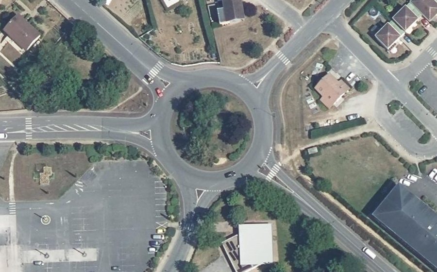 Vue aérienne du Rond-Point de la Liberté