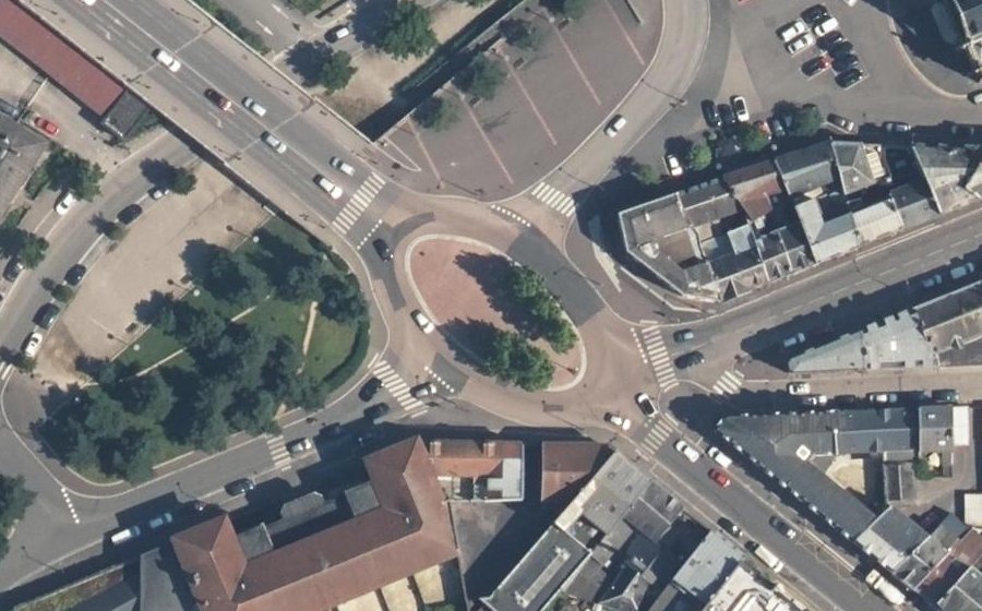 Vue aérienne du Rond-Point Docteur Hector Petithomme
